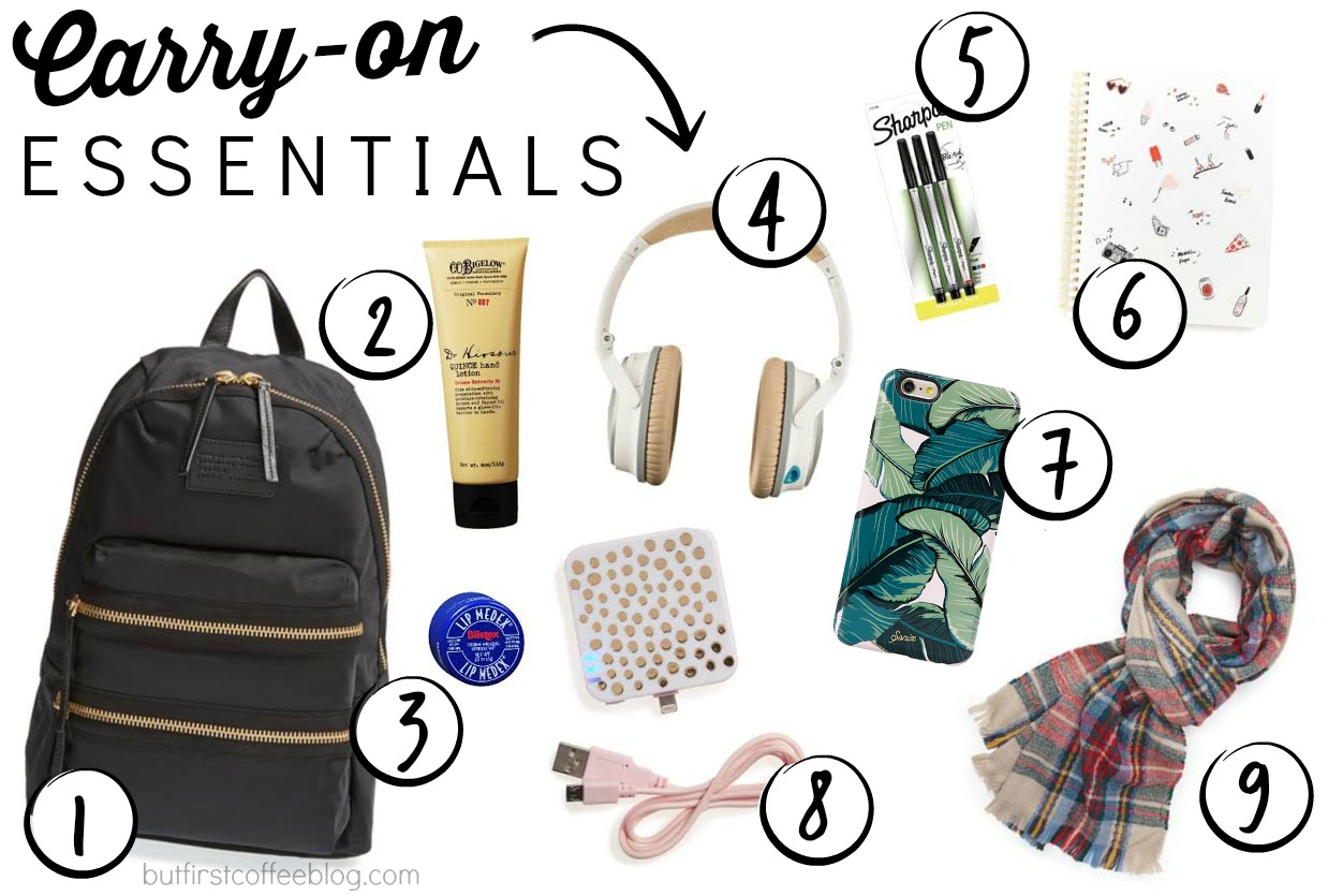 carry-one-essentials - what to pack for the airplane