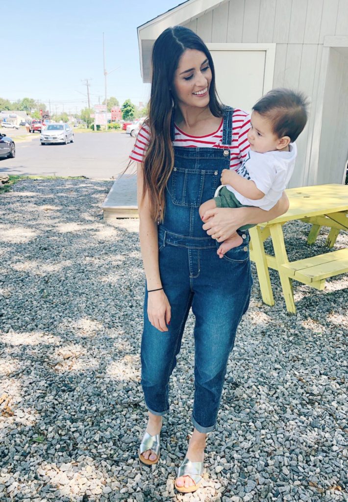 How to Style Overall Jeans | July Fourth Outfit Inspiration | CT Mom Blog