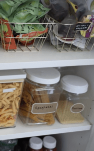 organized pantry after decluttering